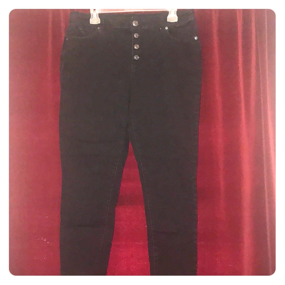 Cutoff ankle jeans - high-waisted